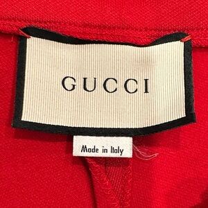 Gucci Red Athletic Shorts with Side Stripes